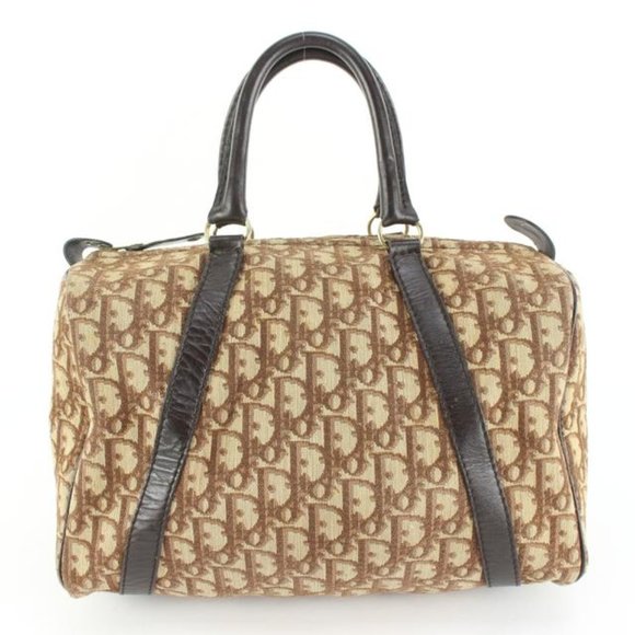 Dior Brown Monogram Trotter Boston Bag 66d55s - Picture 1 of 12